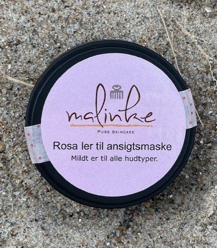 Rosa ler til ansigtsmaske