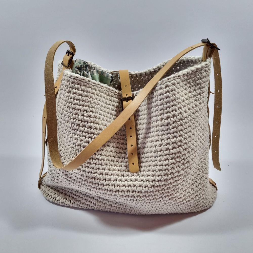 Merle skuldertaske – råhvid